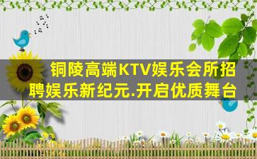 铜陵高端KTV娱乐会所招聘娱乐新纪元.开启优质舞台